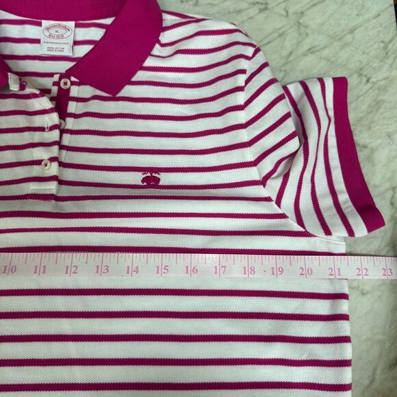 Brooks Brothers women’s 100% cotton pink striped polo shirt size XL - Picture 6 of 7